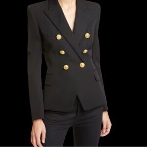 Express Black Blazer w vintage gold buttons size 6